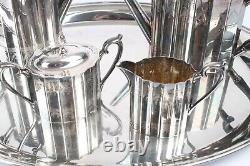 Vintage Lunt Silversmiths Silverplate Colonial Classic Paul Revere Tea Set
