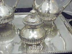 Vintage Magnificent 4 Pc Coffee & Tea Set Sterling Silver 800