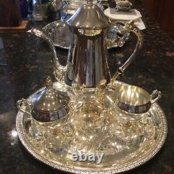 Vintage Oneida Du Maurier Silver Plated 4-piece Tea/Coffee Set