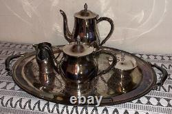 Vintage Oneida Silverplated 5 Piece Tea Set