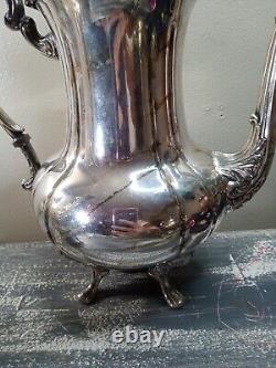 Vintage Ornate Silverplate Tea Pot Set. 4 Pieces