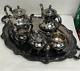 Vintage Reed & Barton 5600 Regent Serving Tray Tea Set Teapot Creamer Sugar Set