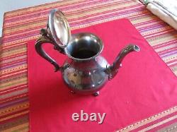 Vintage Reed & Barton Silver Plated 4 Piece Coffee/Tea Set Style D5600 Regent
