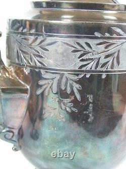 Vintage Reed & Barton Silverplate Tea/Coffee Set Berry Vine 2555 Lions Lids