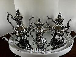 Vintage Reed & Barton Winthrop 1795 Silver Plated Tea and Coffee Set of 4 READ