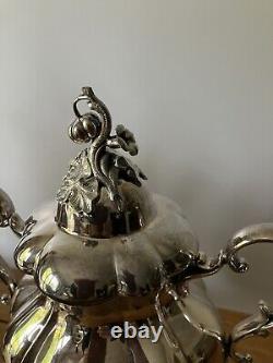 Vintage Reed & Barton Winthrop pattern tea set teapot creamer sugar silverplated