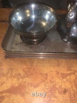 Vintage Reed and Barton Silver plated Coffee Tea Set Oneida LTD MFD (See Pics)