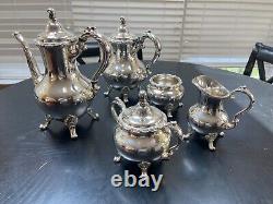 Vintage Reed and Barton Tara Hall 1111X 5 Piece Coffee Tea Set