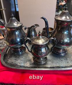 Vintage Sheffield Silverplate Tea & Coffee Set 6 piece