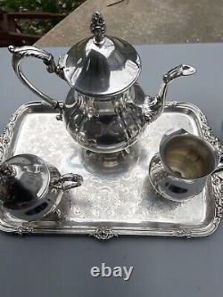Vintage Sheridan Silver Co. 5Pcs Silver Plated Tea Set footed