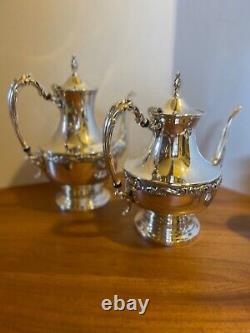 Vintage Sheridan Silver on Copper Tea/Coffee 5 Piece Set