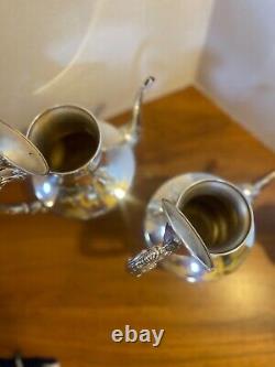 Vintage Sheridan Silver on Copper Tea/Coffee 5 Piece Set