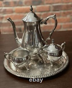 Vintage Sheridan Taunton Silversmiths Silverplate Coffee/Tea 5 Pc Set-FREE SHIP