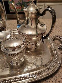 Vintage Silver On Copper Tea Set