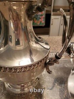 Vintage Silver On Copper Tea Set