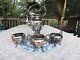 Vintage Silver On Copper Tea Set With Burner And Stand. Crown Symbol