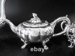 Vintage Silver Plate Tea Coffee Set Melon Heirloom