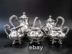 Vintage Silver Plate Tea Set Coffee Service 5 Piece Reed Barton Regent 5600
