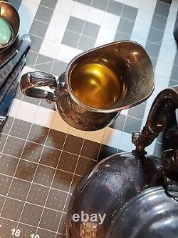 Vintage Silver Plate Tea Set Coffee Service Set Duchess By Gorham YC19 4 pcs
