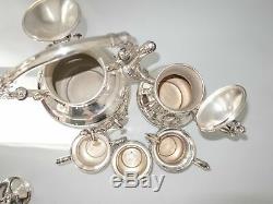 Vintage Silver Plate Tea Set Coffee Service With Tilting Pot Michael C Fina NY
