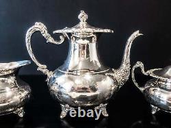 Vintage Silver Plate Tea Set Community Ascot Sheffield Reproduction