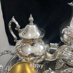 Vintage Silver Plated Royal and Luxury 6 Piece Coffee &Teaset With Serving Tray