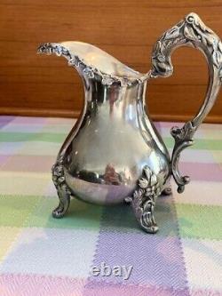 Vintage Silver Plated Tea Set-Teapot, Creamer, Sugar withLid. Marvelous details