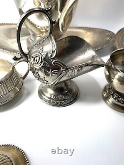 Vintage Silver Plated Tea & Silverware Set Collection STUNNING