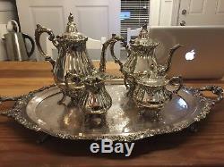 Vintage Silver Tea Set Baroque By Wallace 294F
