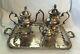 Vintage Silverplate B. S. G. Silver On Copper 5 Pc Coffee Tea Set With Large Tray