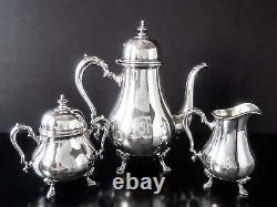Vintage Silverplate Coffee Tea Set King George International Silver