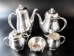 Vintage Silverplate Tea Set Coffee Service Apple By Wilcox IS