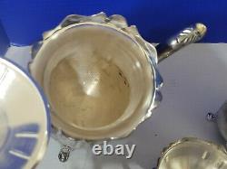 Vintage Silverplate Towle Tea Set 4 Pieces Tea Pots, Creamer, Sugar