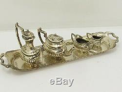 Vintage Sterling Silver Miniature 5 Piece Tea Set Henry Clifford Davis 925