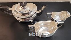 Vintage Sterling Tea Set Sterling Silver English Tea Set 3 Pieces