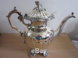 Vintage Stunning Goldfeder Co. Fancy large silver plate 7pc Tea Service set