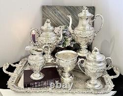 Vintage Tea & Coffee Set Silver Plated E. E. Maltey New York Extra Plate 6 Pc