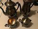 Vintage Tea/ Coffee Set Marked''ep Brass''/ Silver Plated On Brass/ 4 Pieces