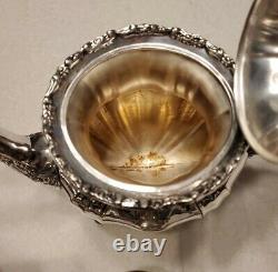 Vintage Towle Grand Duchess 4 Pc Silverplate Coffee Tea Set Sugar Creamer