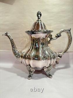 Vintage Towle Grand Duchess Silverplate 4PC Tea Set Tea Pot Coffee Pot Excellent