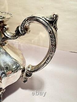 Vintage Towle Grand Duchess Silverplate 4PC Tea Set Tea Pot Coffee Pot Excellent