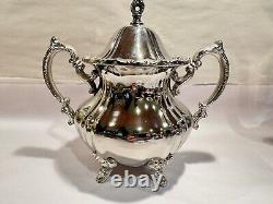 Vintage Towle Grand Duchess Silverplate 4PC Tea Set Tea Pot Coffee Pot Excellent