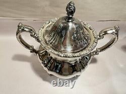 Vintage Towle Grand Duchess Silverplate 4PC Tea Set Tea Pot Coffee Pot Excellent