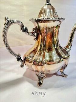 Vintage Towle Grand Duchess Silverplate 4PC Tea Set Tea Pot Coffee Pot Excellent