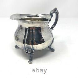 Vintage Towle Silverplate 4 Piece Coffee Tea Set With Heating Pour Base