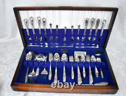 Vintage WM Rogers Silverplate 82 Piece Beloved Pattern Silverware Lot Set