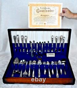 Vintage WM Rogers Silverplate 82 Piece Beloved Pattern Silverware Lot Set