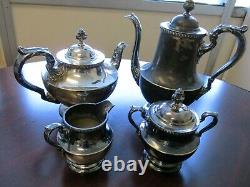 Vintage Wallace & Poole EPNS Silver Plated 5 Pc Tea Set