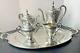 Vintage Wilcox International Silver Co Paisley 5 Pc Tea Set Withlady Mary Tray 26