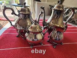 Vintage Wilcox Joanne International Silver Plate Coffee and Tea Set 4 Piece Set